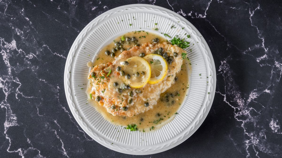 Breast of chicken piccata